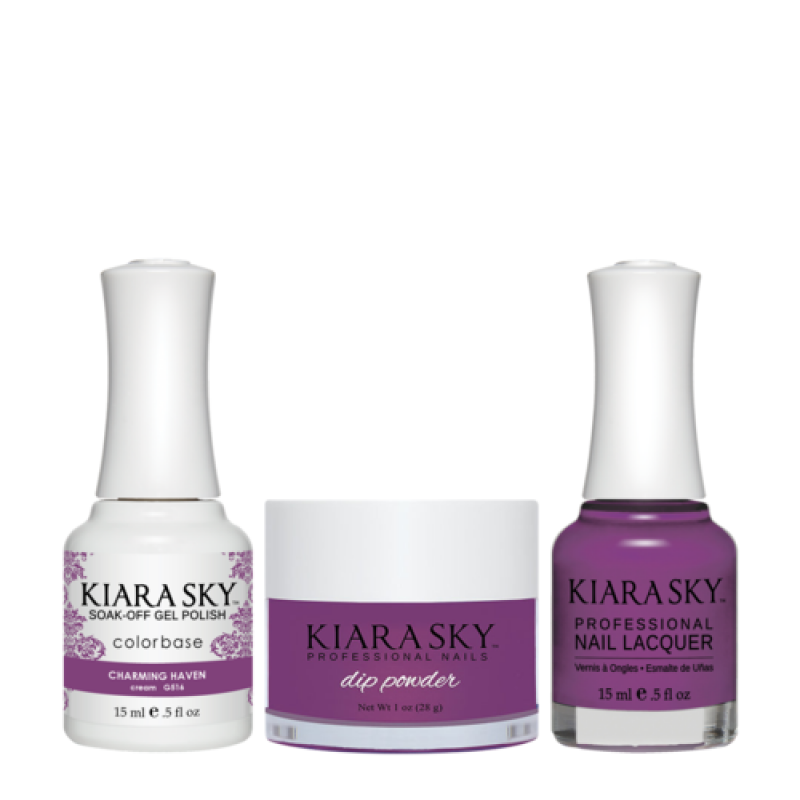 KIARA SKY 3in1 (Dipping Powder + Gel Polish + Nail Lacquer) - DGL 516, Charming Haven